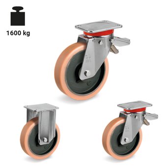 TR-63GH-EP-Roues avec montures pour charges extra-lourdes